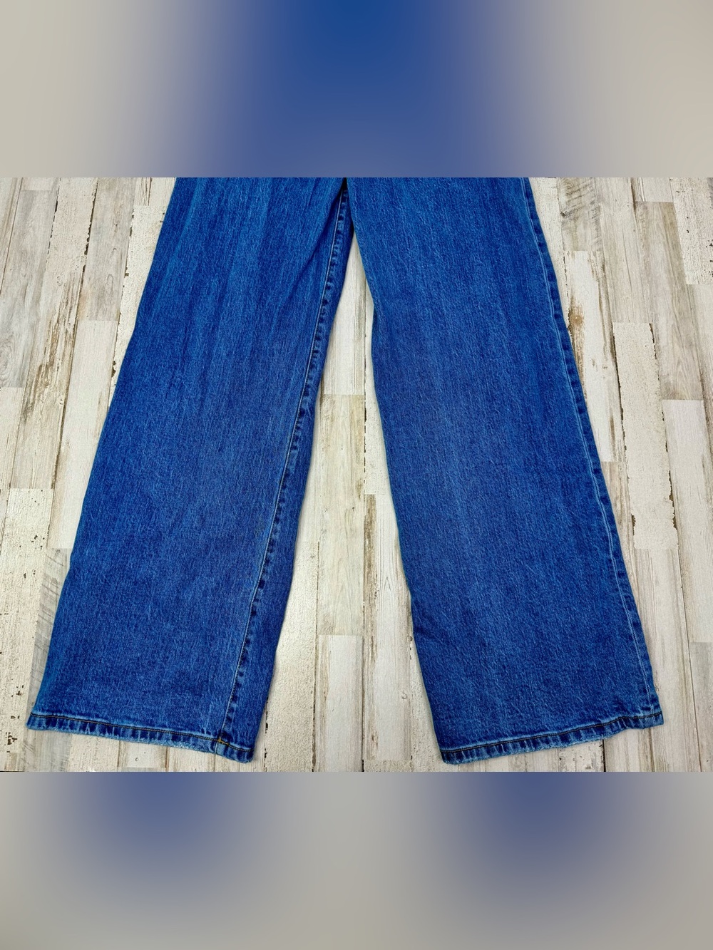 Vervet Blue Straight Wide Leg Jeans 28 (32x35) High Rise - Picture 11 of 11